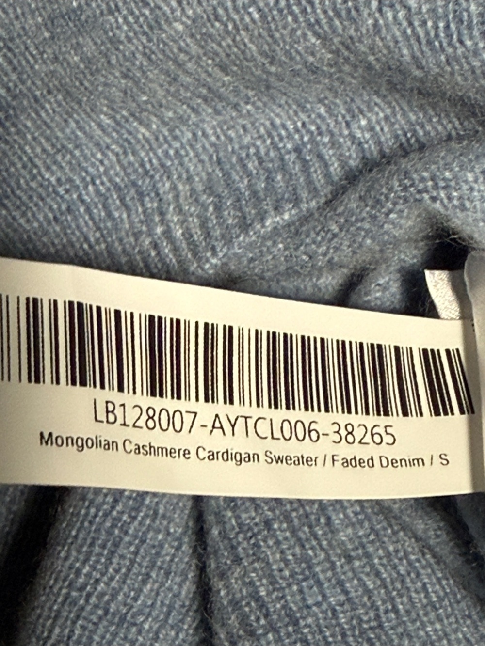Quince Mongolian Cashmere Cardigan Sweater Faded Denim Blue S Office Luxury Soft - Picture 13 of 14